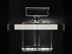 Factory Supplying Square Shape Crystal Perfume Bottles Oil Packaging Bottles