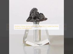  Arabian Energy Pyrite Gold Silver Stone 6ml Crystal Oud Attar Oil Bottle Packaging Box