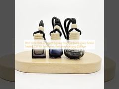 8ml 10ml 15ml Gradient Square Triangle Black Glass Screw Sealed Car Air Freshener Perfume Hanging Diffuser 